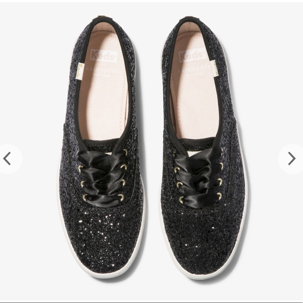 KATE SPADE for KEDS Black Glitter Shoes